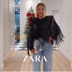 Zara ZW COLLECTION LIMITED EDITION FRINGED JACKET